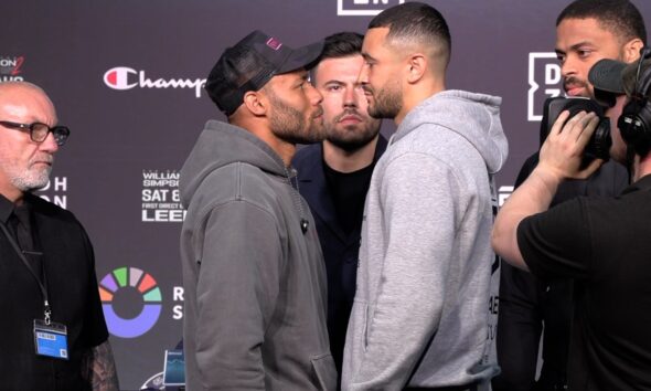 FACE OFF: Troy Williamson vs Callum Simpson 2• INTENSE HEAD-TO-HEAD in Manchester | DAZN Boxing