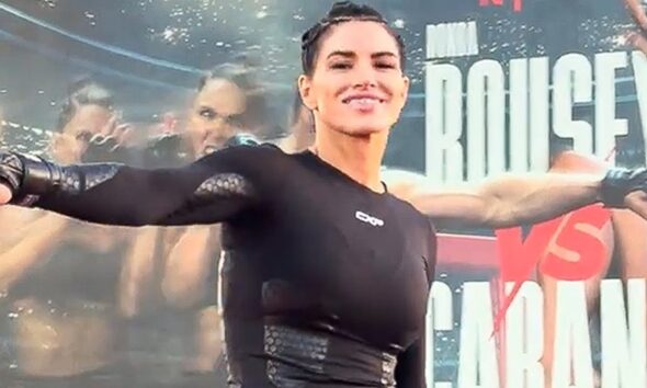 Gina Carano OPEN WORKOUT vs Ronda Rousey — STUNS Crowd at Venice Beach