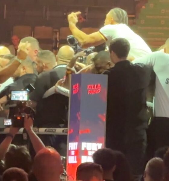 JOHN FURY GOES BERSERK AND HAS TO BE RESTRAINED BY SECURITY AFTER TOMMY WIN OVER EDDIE HALL