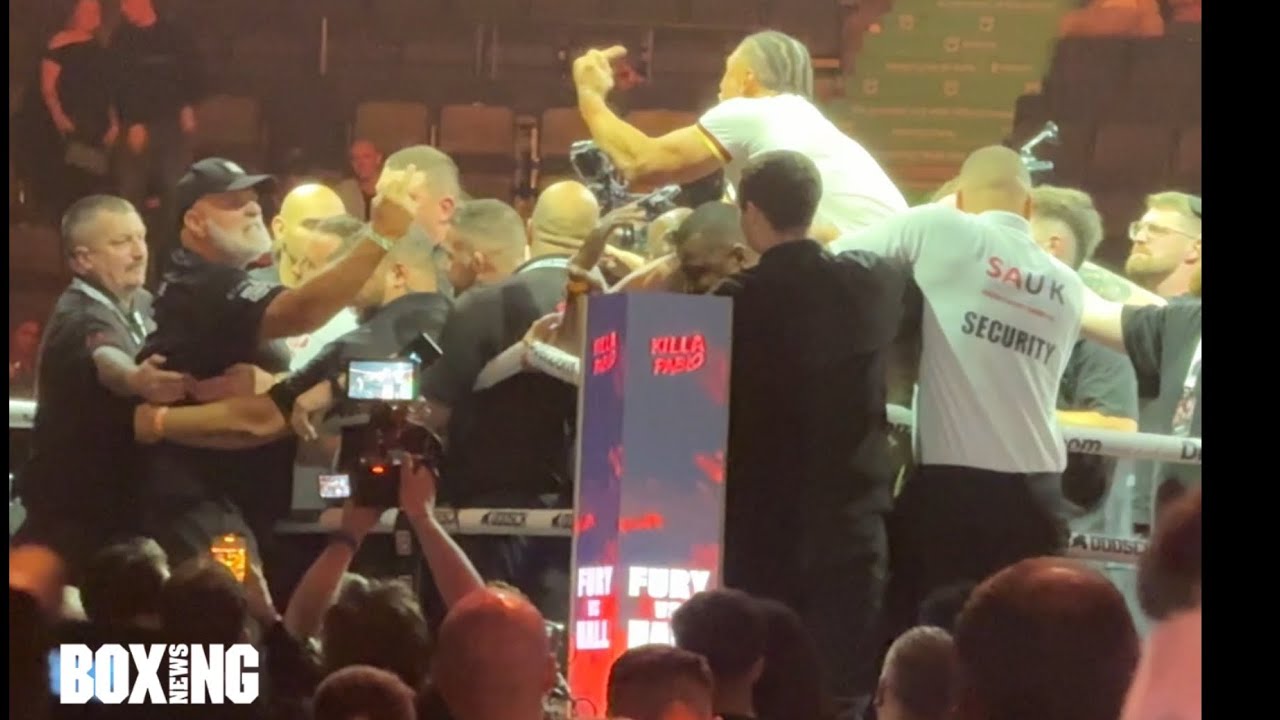 JOHN FURY GOES BERSERK AND HAS TO BE RESTRAINED BY SECURITY AFTER TOMMY WIN OVER EDDIE HALL