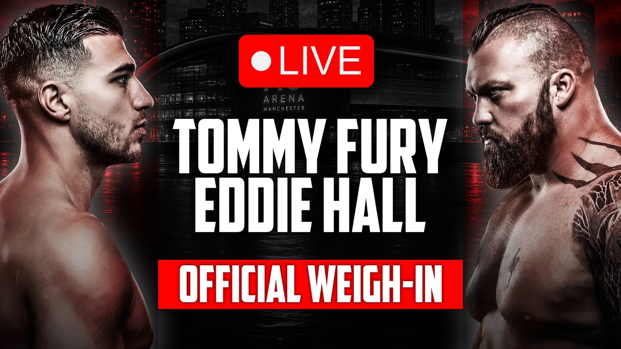 LIVE 🥊  Tommy Fury vs. Eddie Hall • OFFICIAL WEIGH IN | DAZN Boxing