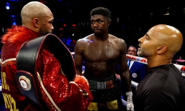 Lerrone Richards admits he is devastated after his controversial split decision loss to Albert Ramirez in Canada. Photo: Vitor Munhoz/Eye Of The Tiger