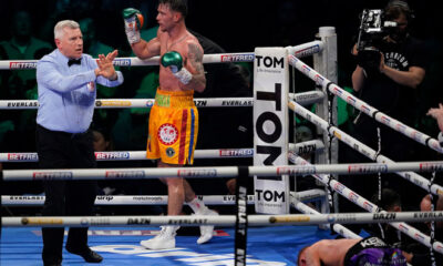 Donovan was disqualified after dropping Crocker after the bell. Photo: Dave Thompson Matchroom Boxing