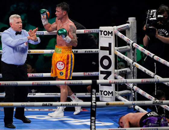 Donovan was disqualified after dropping Crocker after the bell. Photo: Dave Thompson Matchroom Boxing