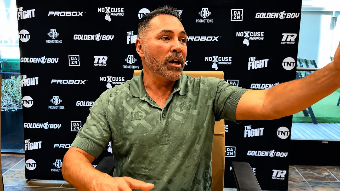 Image: Oscar De La Hoya says he's ready to work with Dana White to make Ryan Garcia vs. Conor Benn happen