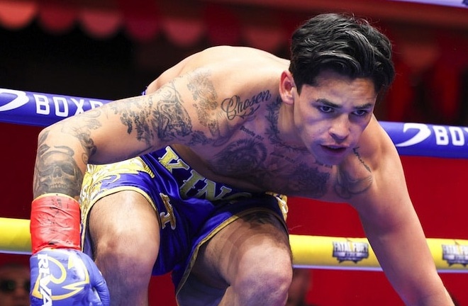 Garcia was beaten by Romero in May in Times Square. Photo: Geoffrey Knott/Matchroom Boxing