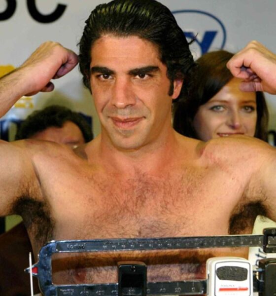 Jorge Kahwagi poses at a WBC weigh-in during his controversial 12-0 professional boxing career