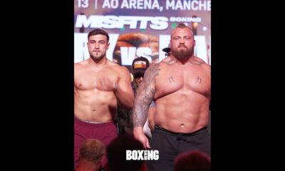 Tommy Fury & Eddie Hall Compare Physiques At Face-Off