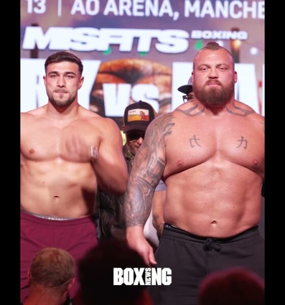 Tommy Fury & Eddie Hall Compare Physiques At Face-Off