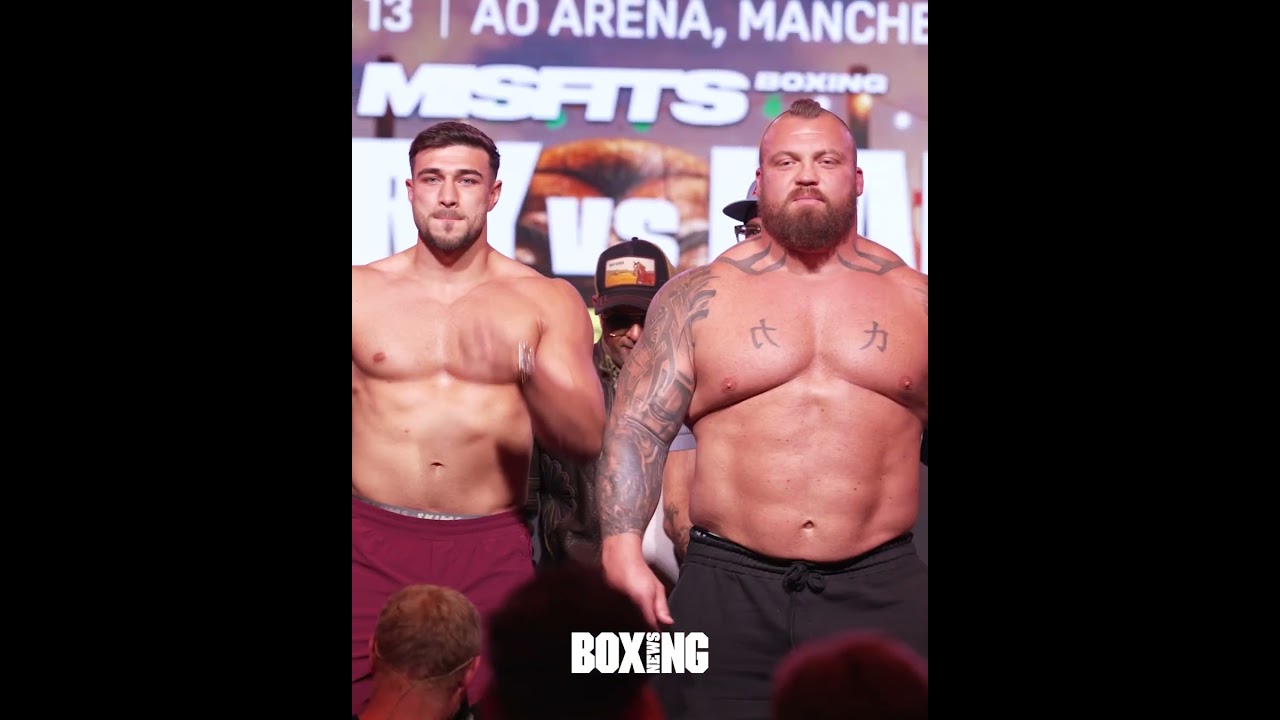 Tommy Fury & Eddie Hall Compare Physiques At Face-Off