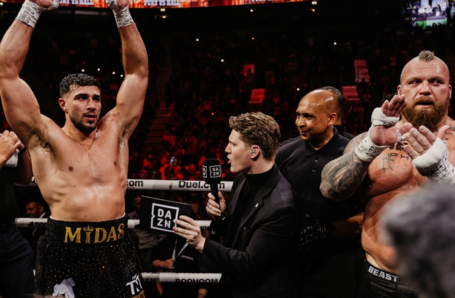 Tommy Fury defeated Eddie Hall by majority decision Photo: David Cavan/MF Pro