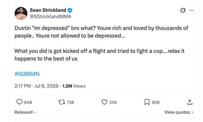 Sean Strickland criticizes Dustin Poirier&rsquo;s depression comments after arrest