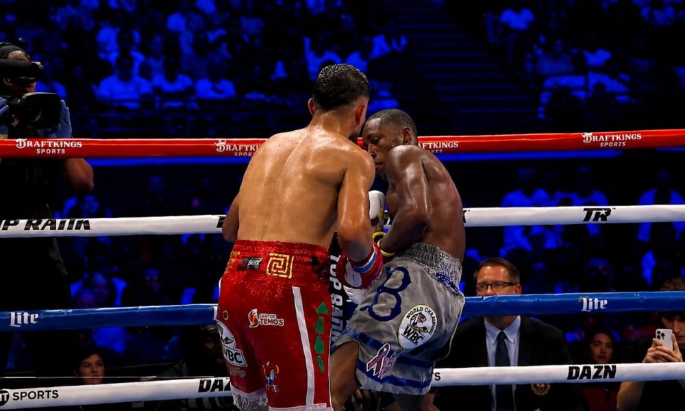 "Bruce Carrington Defends WBC Featherweight Title Against Rene Palacios"