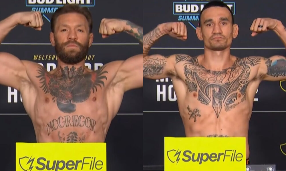 Conor McGregor and Max Holloway make weight for UFC 329 rematch in Las Vegas