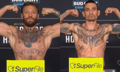 Conor McGregor and Max Holloway make weight for UFC 329 rematch in Las Vegas