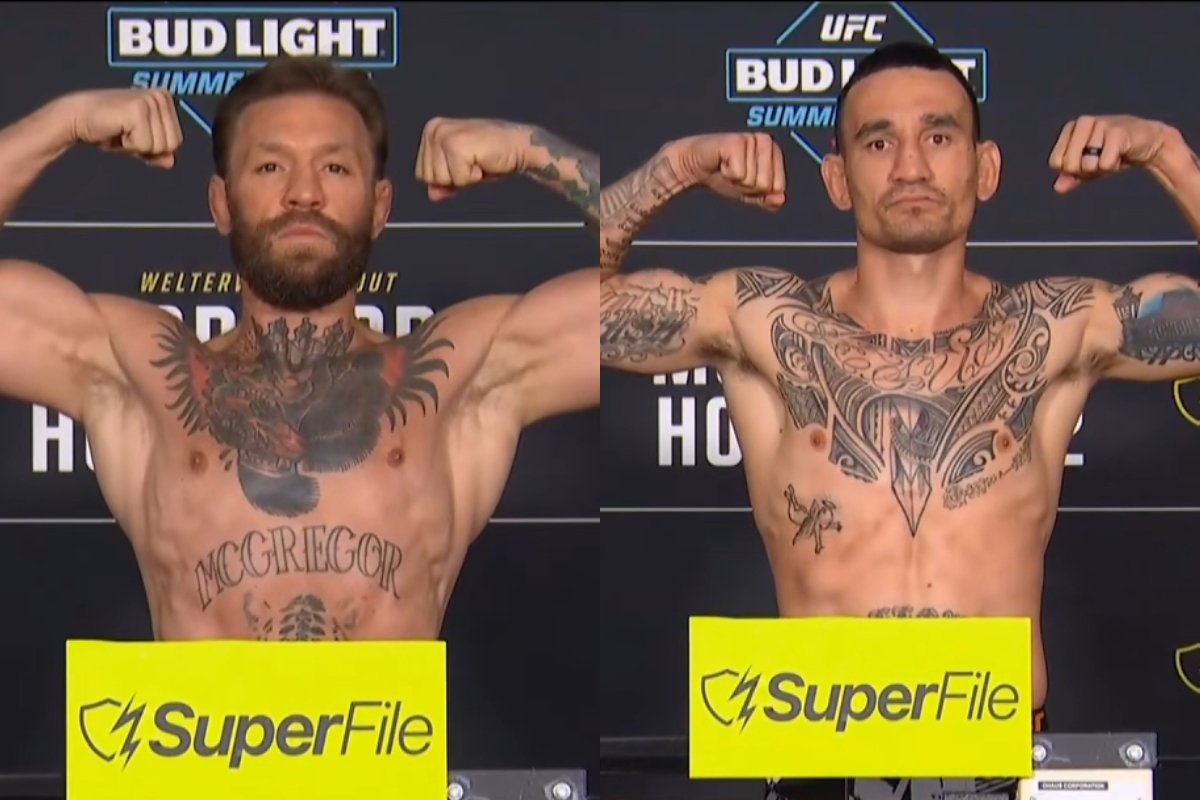 Conor McGregor and Max Holloway make weight for UFC 329 rematch in Las Vegas