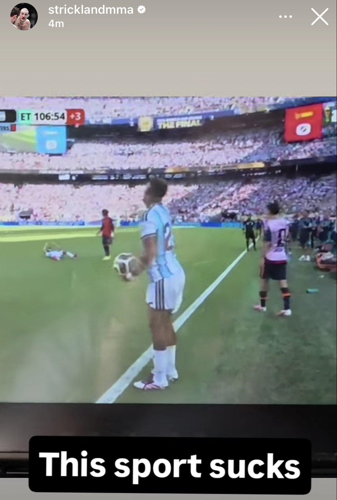 Sean Strickland and Dana White blast World Cup soccer final