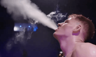 MMA fighter pulls joint out of shorts and lights up after win
