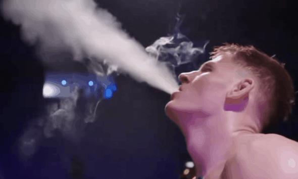 MMA fighter pulls joint out of shorts and lights up after win