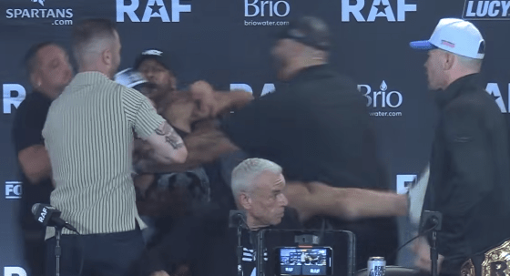 Video: Belal Muhammad ignites melee with Colby Covington during RAF 11 press conference