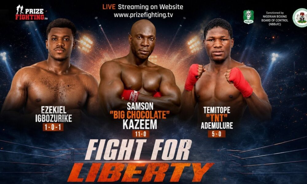 "Stream 'Fight for Liberty': Free 11 Fight Boxing Card from Nigeria Available Worldwide"