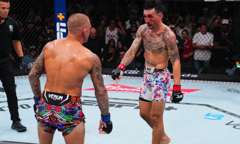 Max Holloway gives his opinion on whether Conor McGregor would meet him in the middle for a &lsquo;point down&rsquo; slugfest