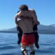 Merab Dvalishvili spars with Mark Zuckerberg in the middle of a lake