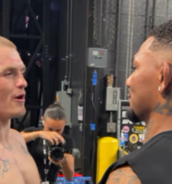 Ian Machado Garry confronts Michael Morales backstage at UFC 330: "All the sh*t you talk, it&rsquo;s OK"