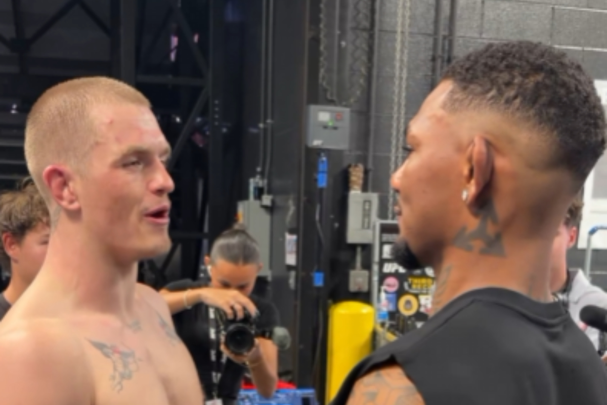 Ian Machado Garry confronts Michael Morales backstage at UFC 330: "All the sh*t you talk, it&rsquo;s OK"
