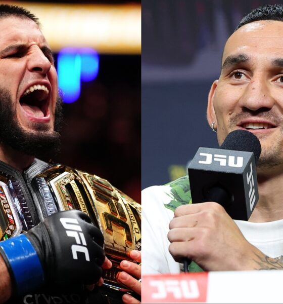 Islam Makhachev, Max Holloway trade barbs over holding two belts after UFC 330