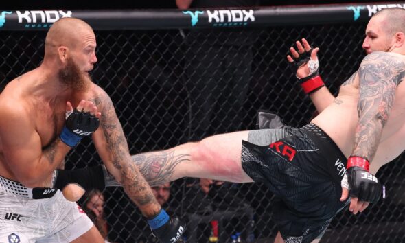 UFC Belgrade video: Jovan Leka destroys Alexander Poppeck with loud body kick knockout