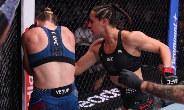 UFC Belgrade video: Nina Milosevic demolishes Hailey Cowan with brutal body shots