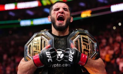Max Holloway questions Islam Makhachev walking around with 2 belts, Makhachev responds