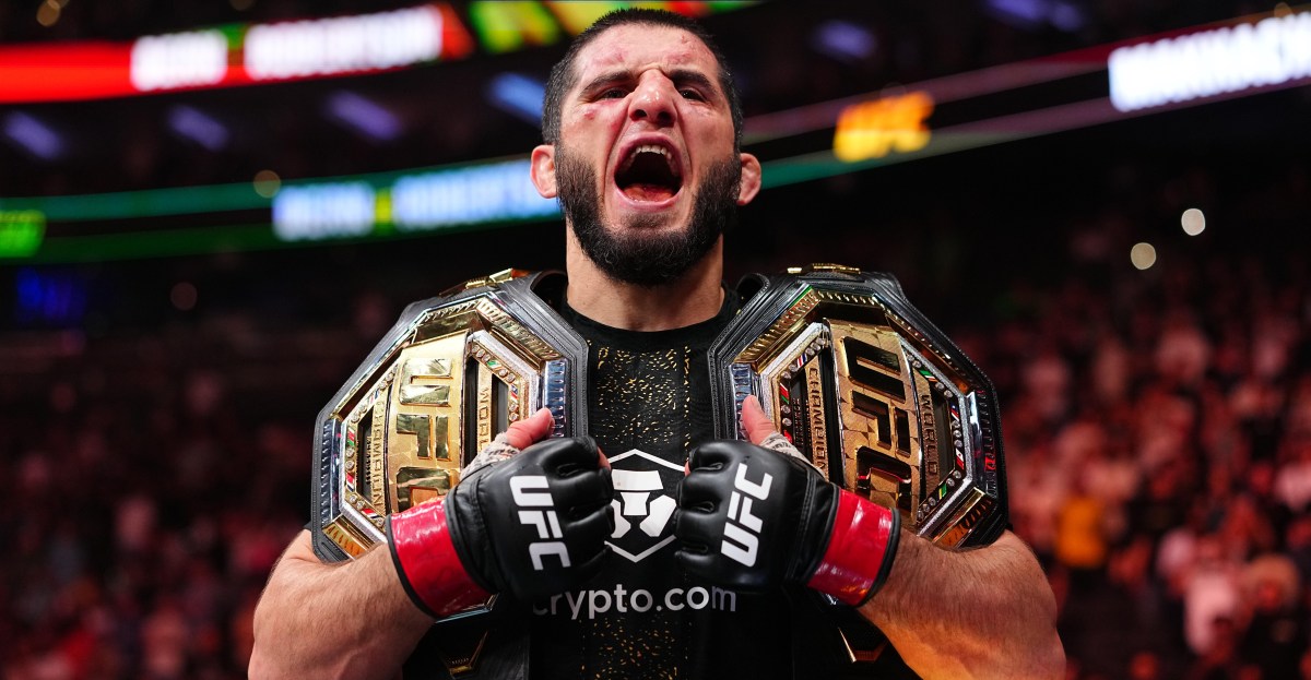Max Holloway questions Islam Makhachev walking around with 2 belts, Makhachev responds