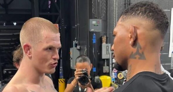 Ian Machado Garry lectures Michael Morales backstage at UFC 330: &lsquo;The shit you talk&hellip; make sure you back it up&rsquo;