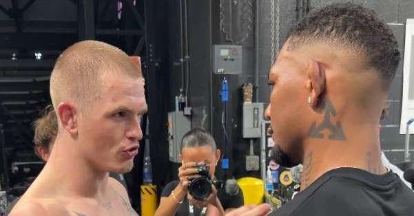 Ian Machado Garry lectures Michael Morales backstage at UFC 330: &lsquo;The shit you talk&hellip; make sure you back it up&rsquo;