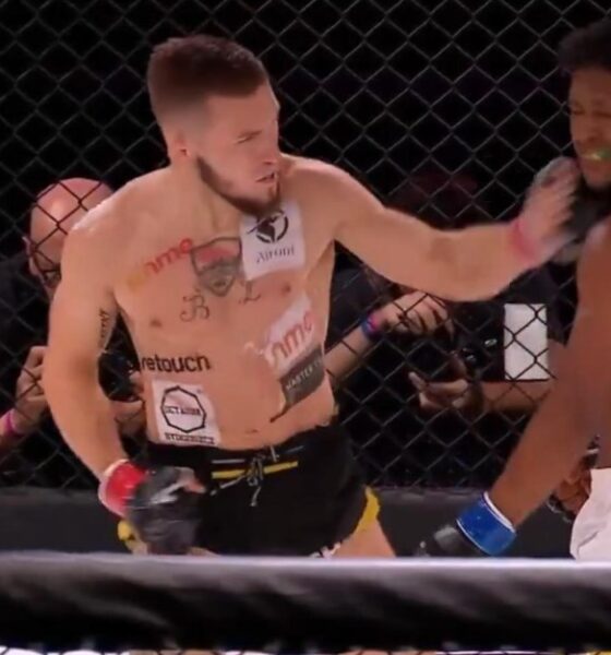 Missed Fists: Fighter drops hands mid-brawl and is viciously knocked out