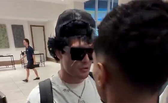 Security breaks up heated hotel run-in between undefeated UFC rivals