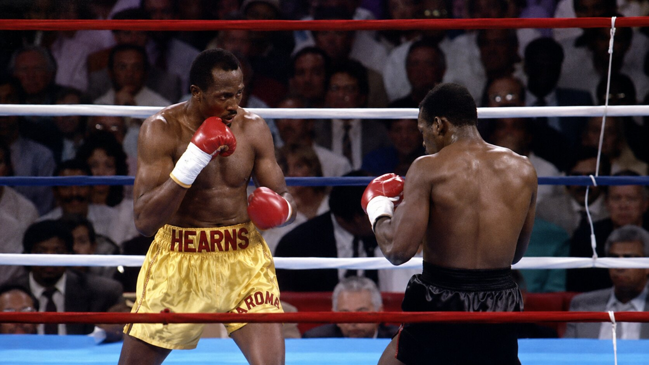 "Tommy 'Hitman' Hearns Reflects on His Powerful Knockout Victory Over Barkley"