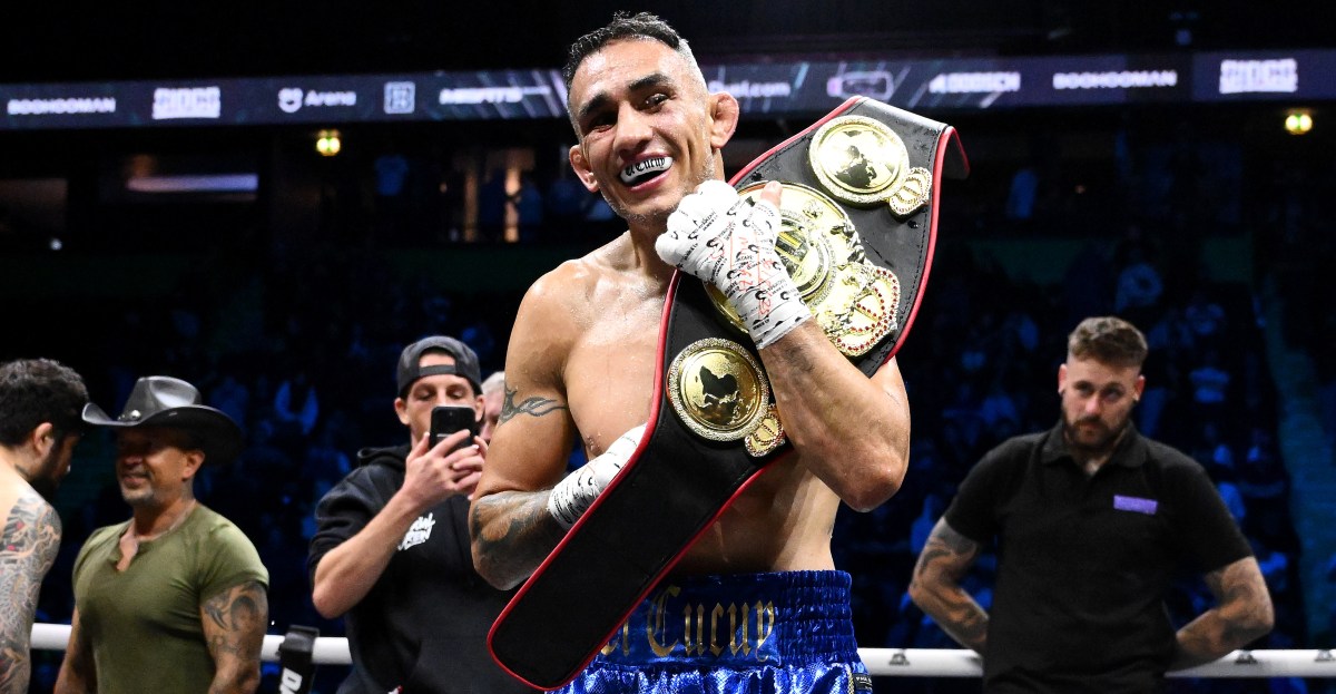 Tony Ferguson defends Misfits Boxing middleweight title with second-round knockout of Mahmood Sebie