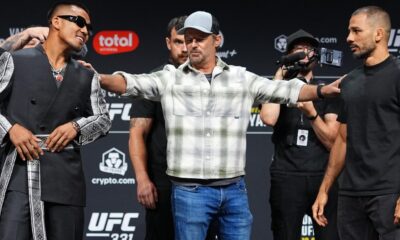 Joshua Van all smiles during tense faceoff with Alexandre Pantoja ahead of UFC 331