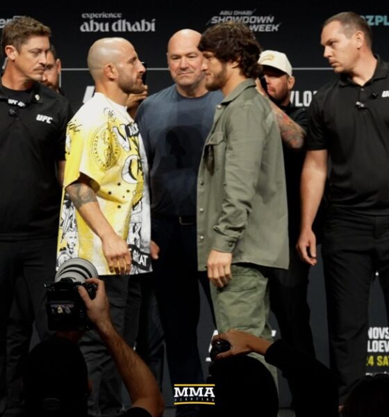 Video: Alexander Volkanovski and Movsar Evloev face off for the first time at UFC 333 press conference