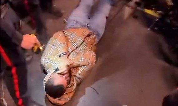 Video shows police officer slamming spectator at UFC Edmonton