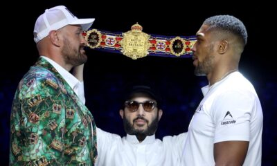 Video: Tyson Fury, Anthony Joshua face off for 1st time ahead of historic fight