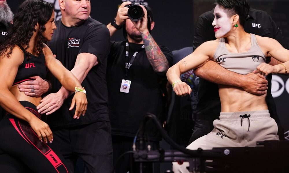 Video: Wang Cong taunts Natalia Silva at final face-off before UFC 332