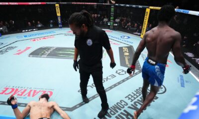 UFC 332 video: Damian Pinas scores monster 75-second uppercut knockout